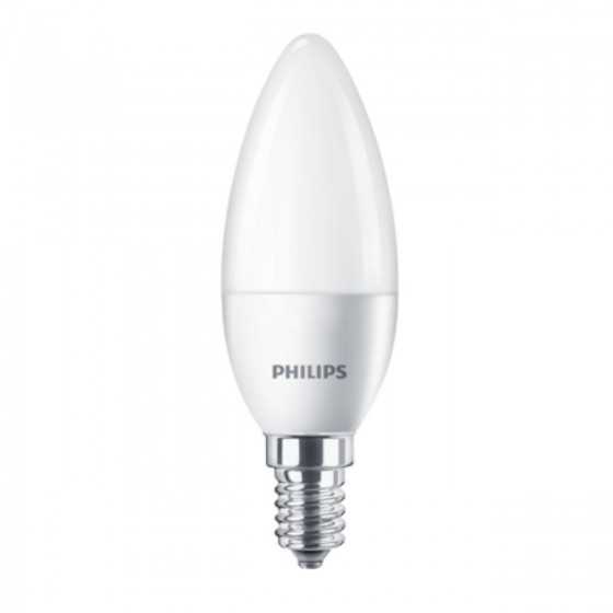 Set 3 becuri LED Lumanare Philips 5.5W(40W) E14 B35 470 lm 2700K Mat