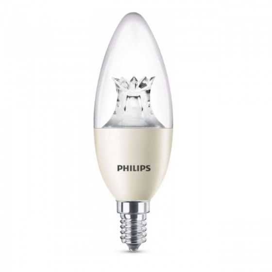 Bec LED Lumanare Philips 8W(60W) E14 Dimabil B40 806 lm 2000K-2700K