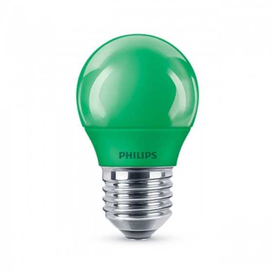 Bec LED Colored Philips, 3.1W(25W), E27, P45, 170, Verde