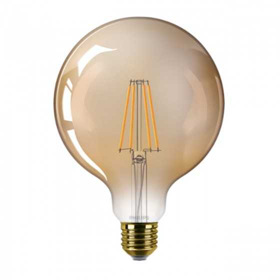 Bec LED Filament Philips 7.2W(50W) E27 Dimabil G120 Glob 650 lm 2000-2700K Vintage Gold