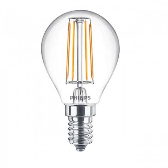 Bec LED Filament Classic Philips 4.3W / 40W E14 P45 470Lm 2700K