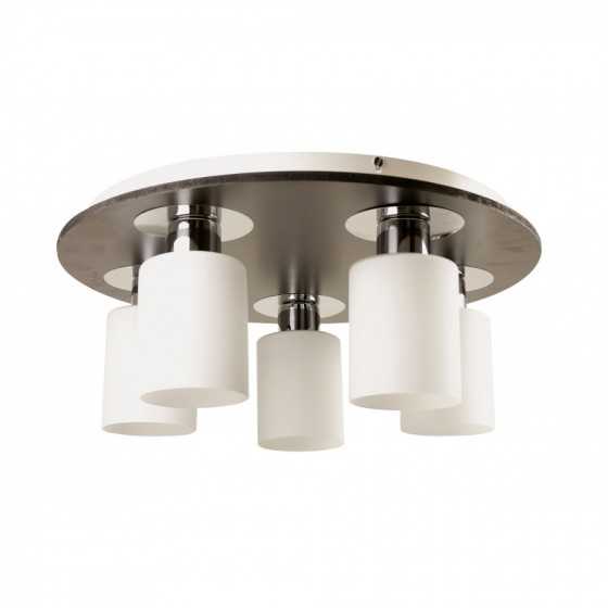 Plafoniera E27, 5x60w Andra Round, wenge+crom, E30163