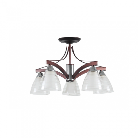 Lustra Scarlet Crom+Negru+Alb 5xE27 60W