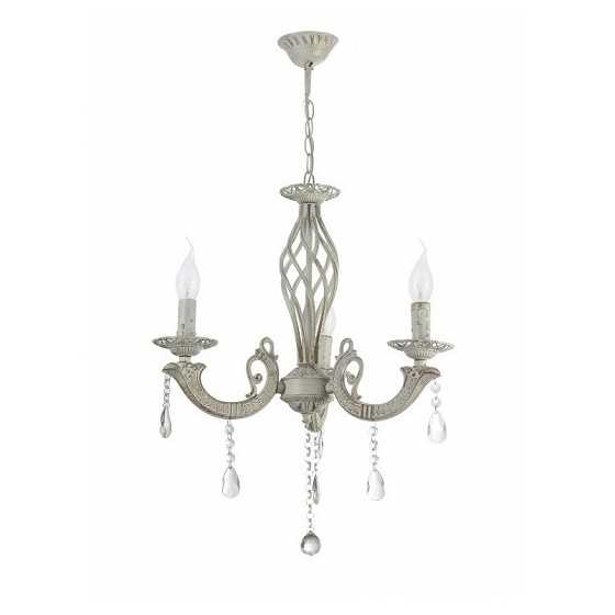 Candelabru Pandora 3XE14, alb antique