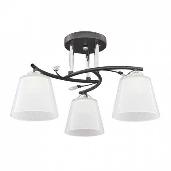 Lustra plafon E27, 3 x 60w Valentine , abajur alb