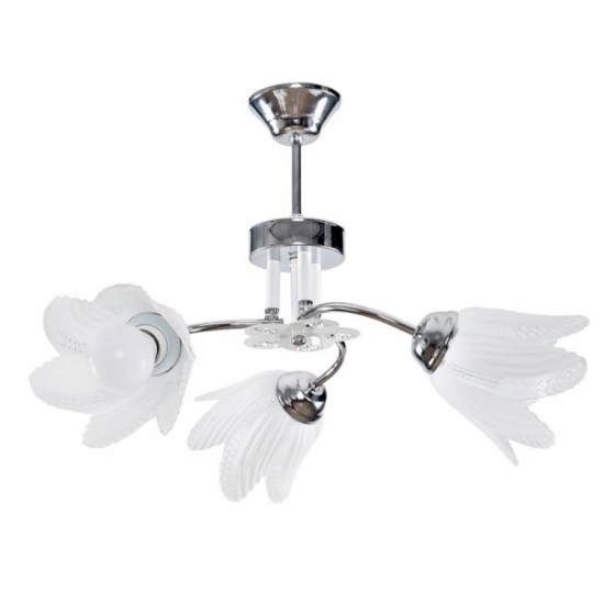 Lustra Interior Erste Serenity 3x60W Max E27 EL0058507 Culoare Crom si Alb