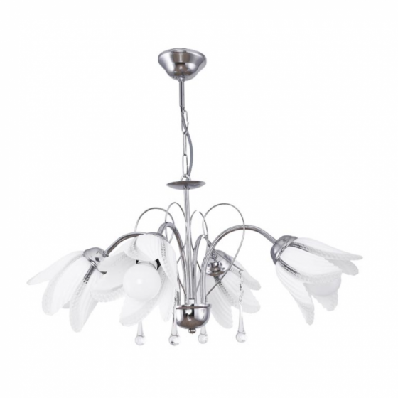 Lustra Interior Erste Lona 4x60W Max E27 EL0058515 Culoare Crom si Alb