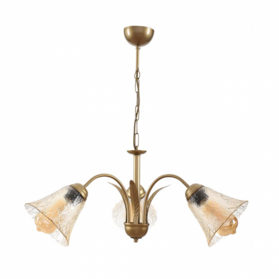 Lustra Interior Erste Kadif 3x60W Max E27 EL0058517 Culoare Alama