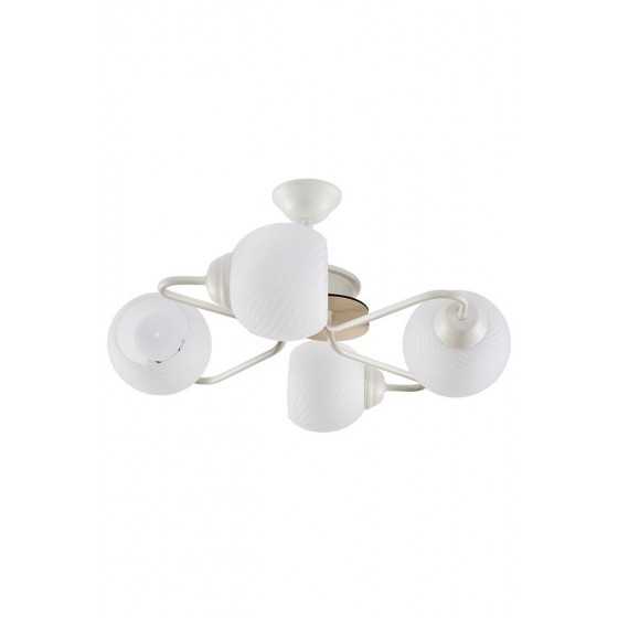 Lustra Interior Erste Enis1 4x60W Max E27 EL0058502 Culoare Alb si Bej