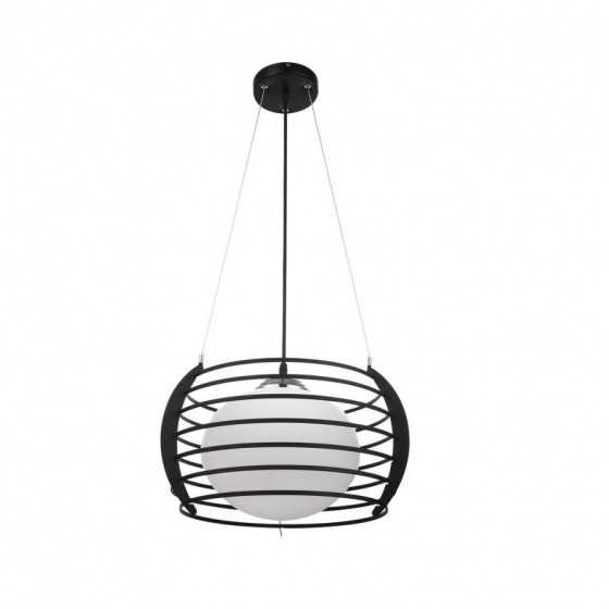 Pendul Interior Erste Turing 1x60W Max E27 EL0038546 Culoare Alb Negru