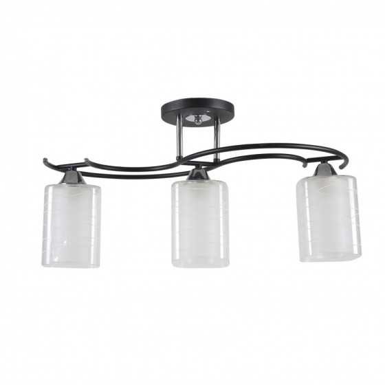 Lustra plafon E27, 3 x 60w Kalista , abajur alb