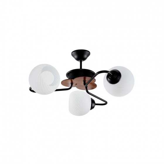 Lustra Interior Erste Enis 3x60W Max E27 EL0058492 Culoare Negru Maro