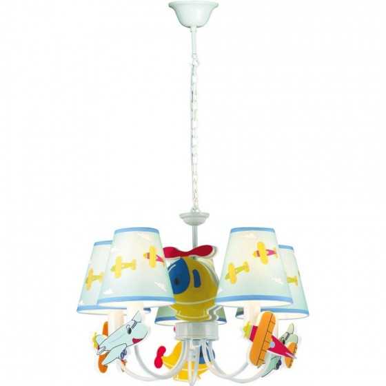 Lustra Copii Airplane Multicolor 5XE14 40W