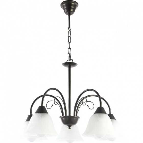 Lustra Erste Olga 5x60W Max E27 EL0028110 Negru Alb