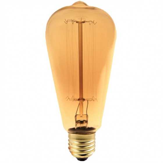 Bec Incandescent Filament Total Green 60W E27 ST64 220Lm 2200K Gold