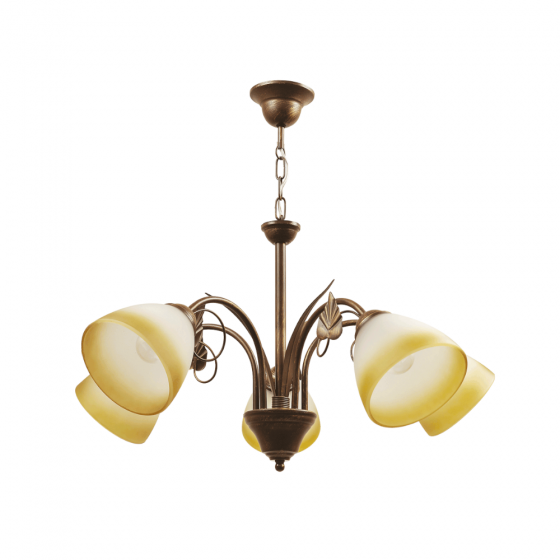 Lustra Interior Erste Gabriela 5x60W Max E27 EL0026605 Culoare Maro Alb