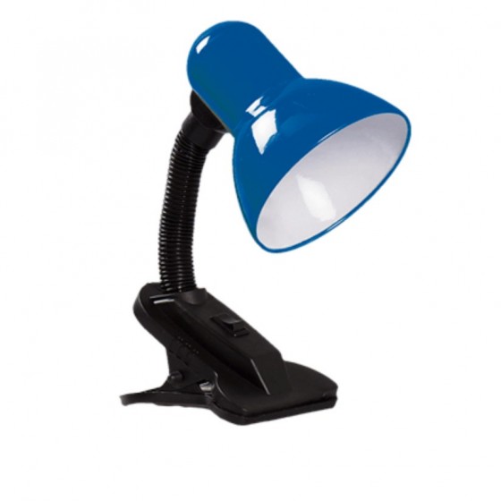 Lampa Birou ErSte Clip 1x60W Max E27 Intrerupator Pe Baza Bleu
