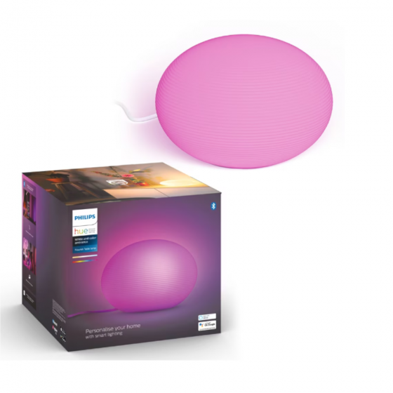 Veioza Smart Philips Hue Flourish Bluetooth Bec Led 9.5W 806Lm Lumina Alba Si Color RGBW Alb