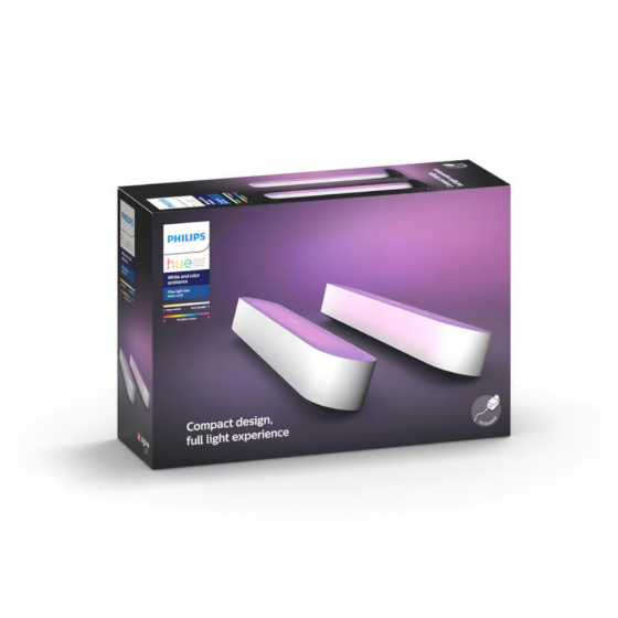 Set 2 x Lampa Smart Philips Hue Play Light 7820231E7 42W Led Integrat 530Lm Lumina Alba Si Color RGBW Alb