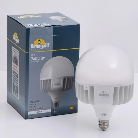 Bec LED Fumagalli High Power 60W E27 T138 6800Lm 3000K 100-240V