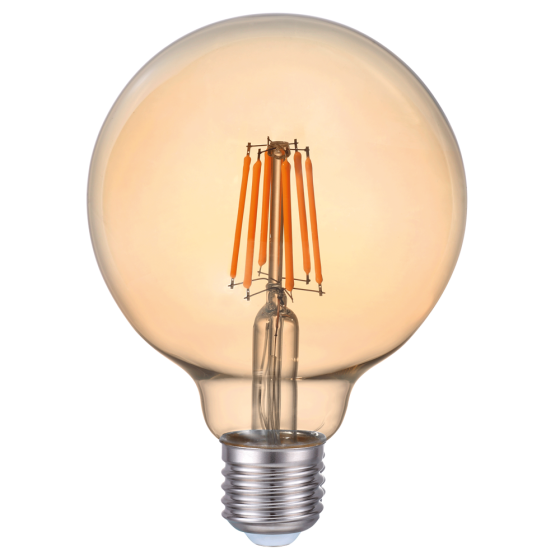 Bec LED Filament Novelite 6W / 40W E27 G95 540Lm 2200K Vintage Gold